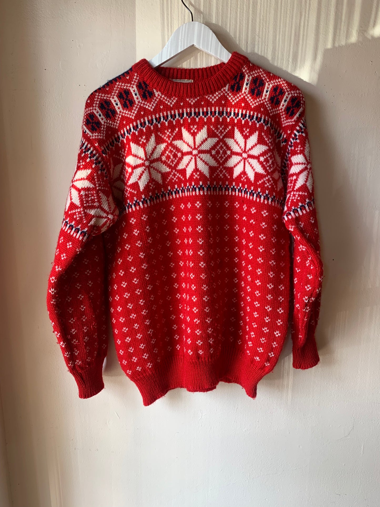 Vintage Red LL Bean Knit Sweater