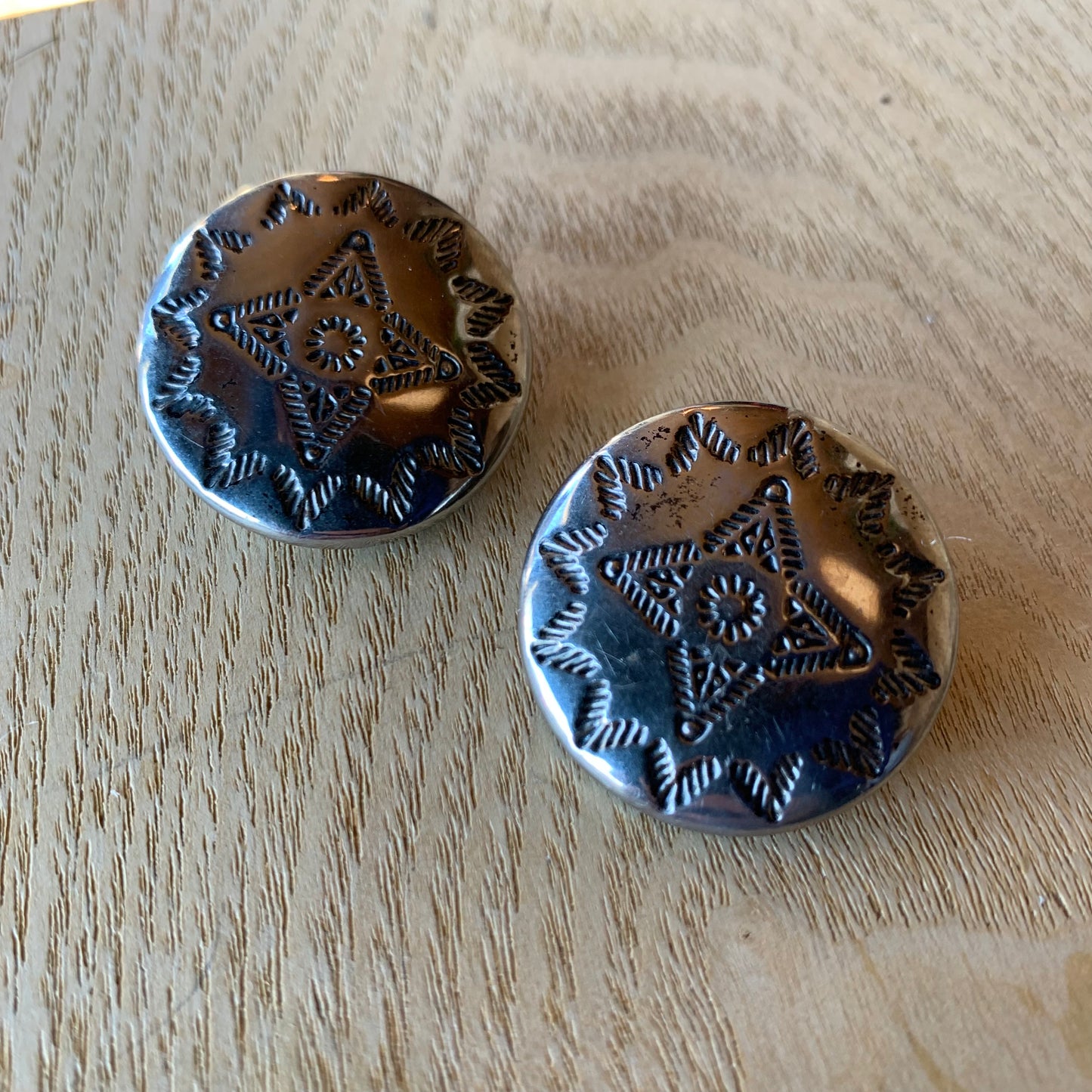 Silvertone Etched Cuff Links (pair)