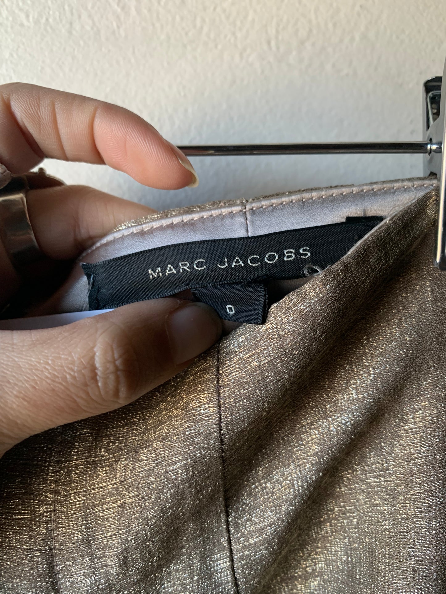 Shimmery Champagne Gold Marc Jacobs Wide Leg Pants (24”)