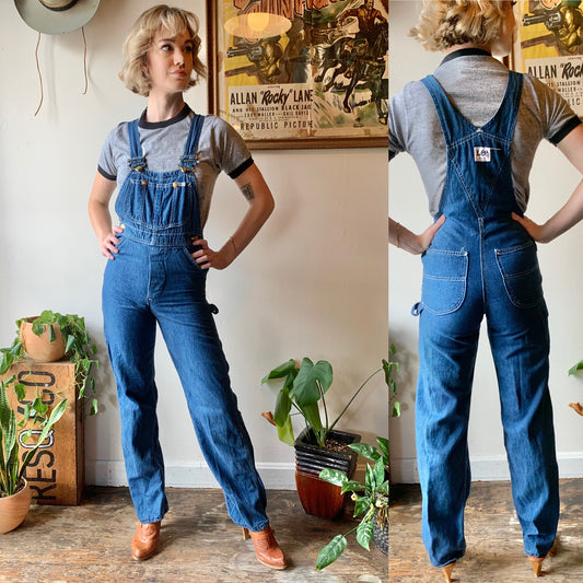 Vtg. Darkwash Lee Overalls Petite (XS)