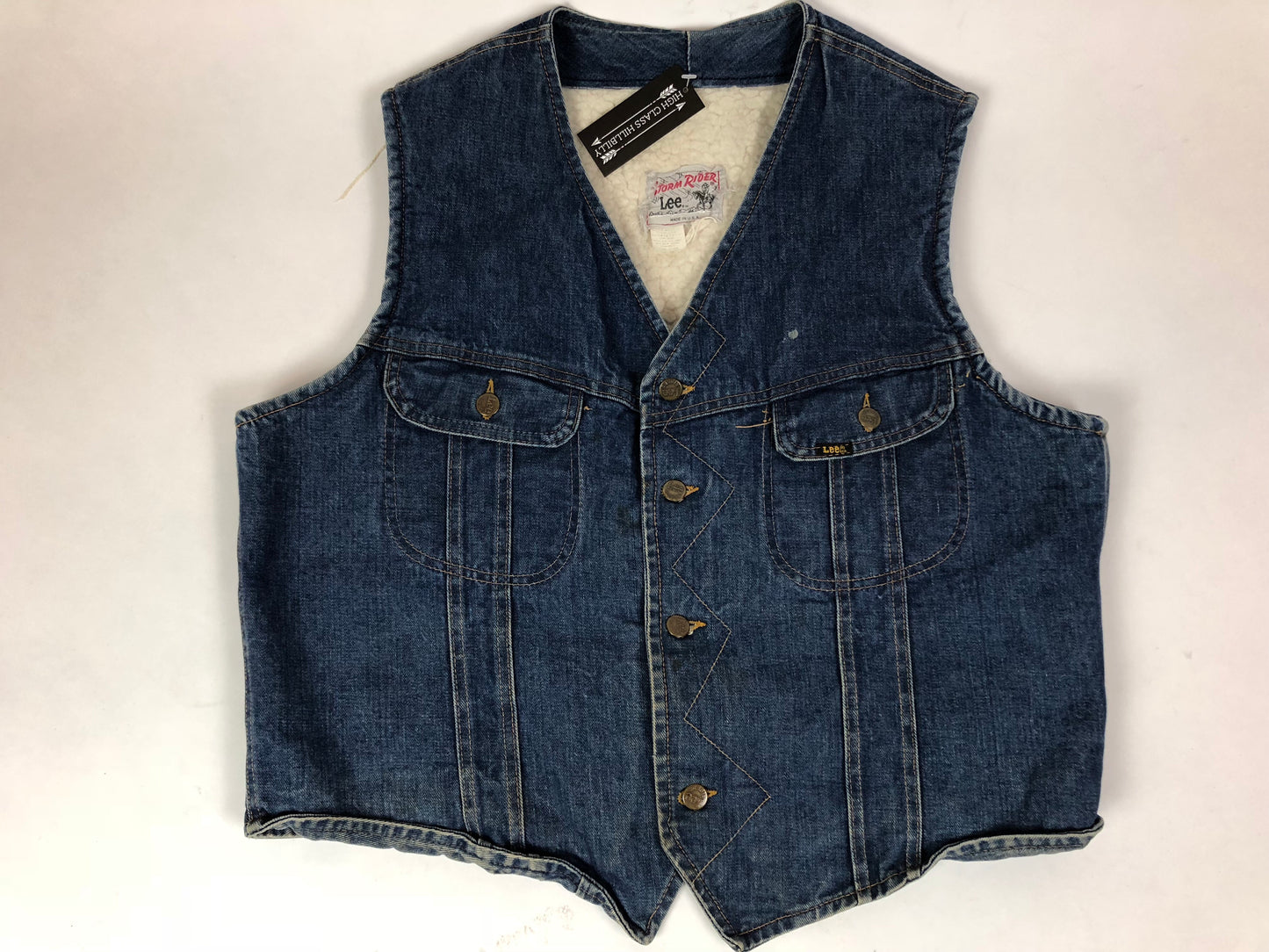 Storm Rider Sherpa and Denim Western Vest (L/XL)