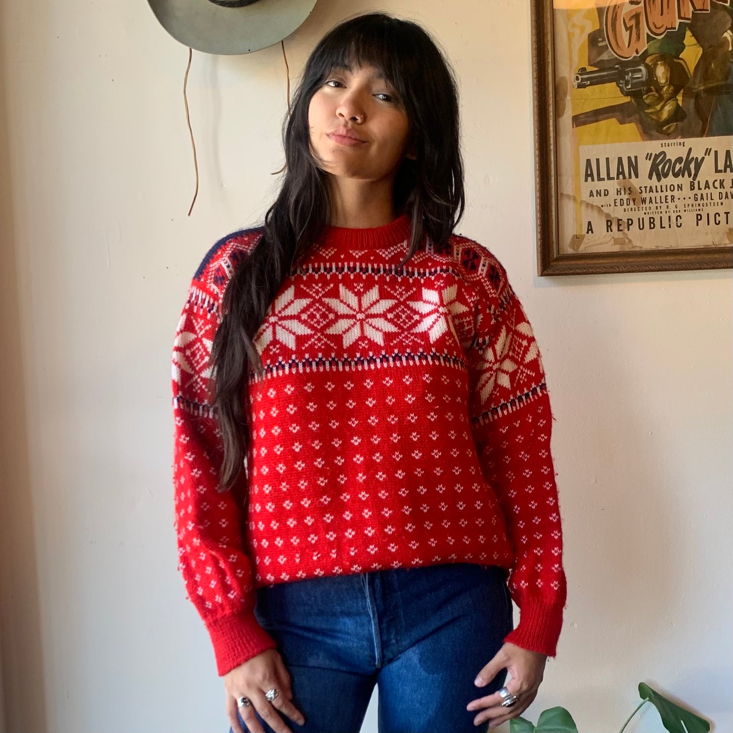 Vintage Red LL Bean Knit Sweater